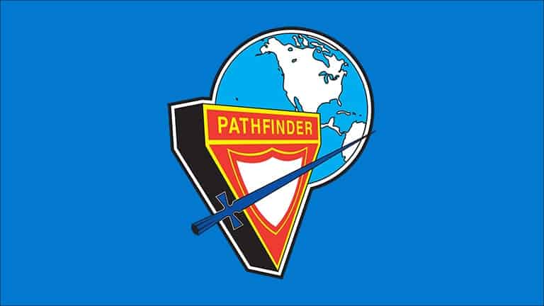 Pathfinder Logo On Blue Background