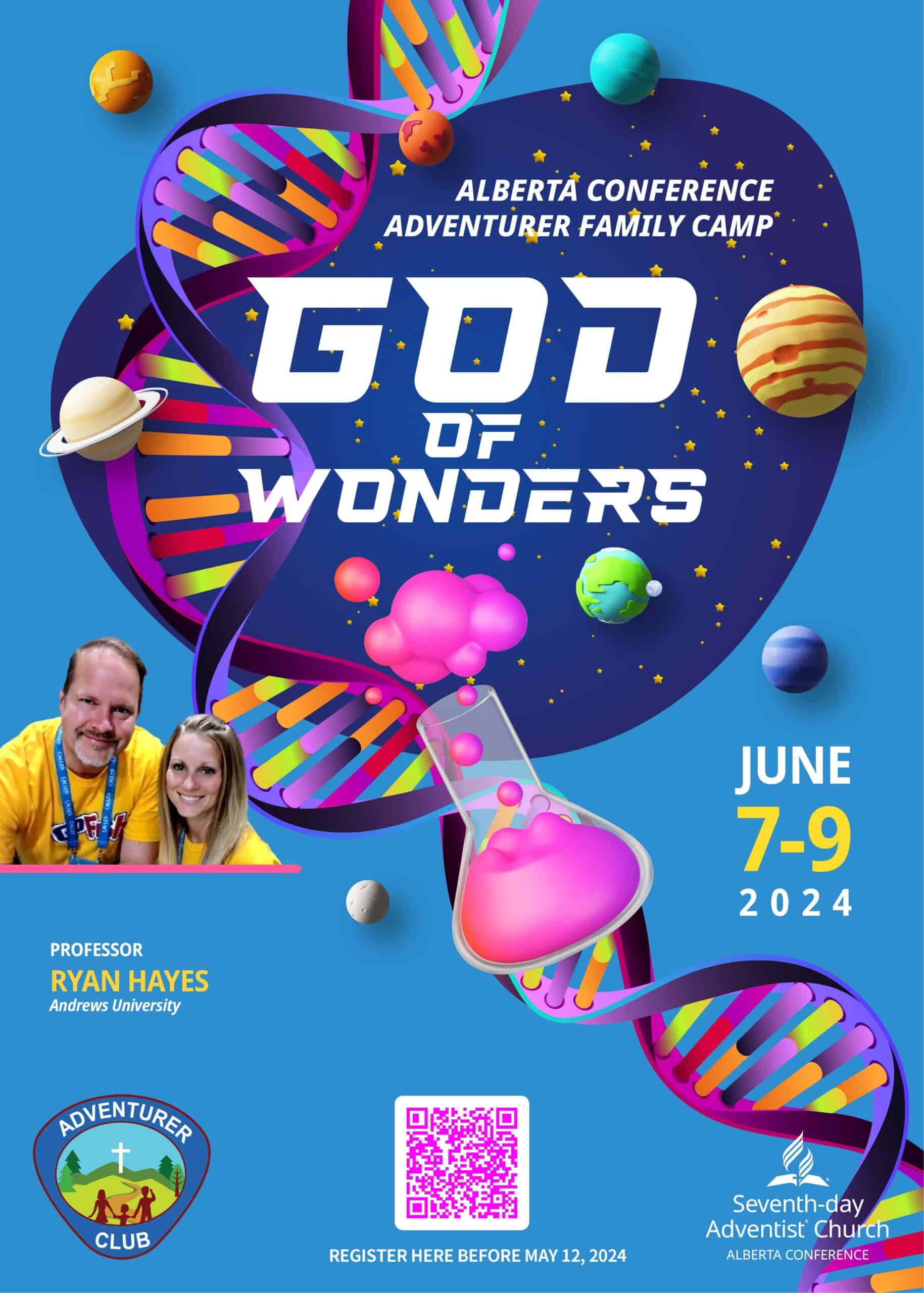 God of Wonders Alberta Conference Adventurer Family Camp Poster Image