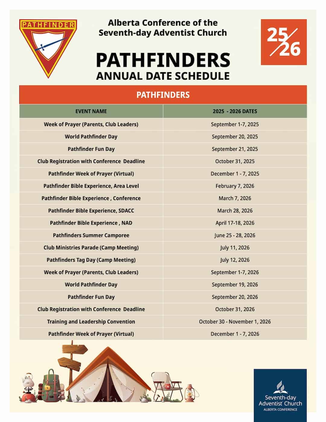 2025/2026 AB Conference Pathfinder Calendar
